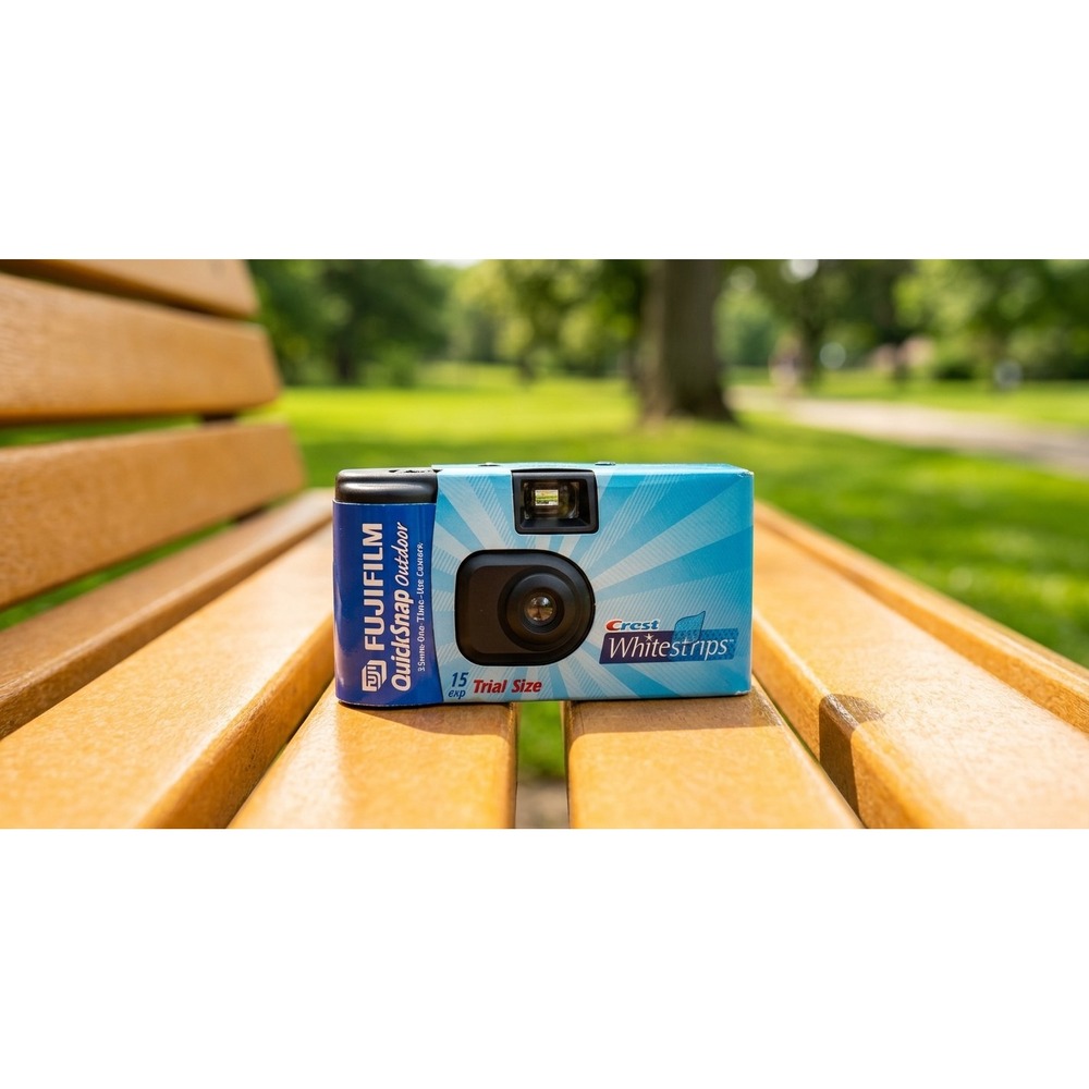 Fujifilm QuickSnap Outdoor 35mm Disposable Camera Crest Whitestrips 15 Exp